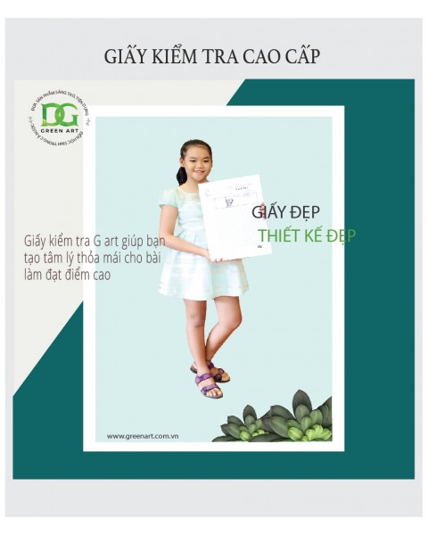Giấy kiểm tra THCS-THPT- vẽ tay- Thương hiệu G Art