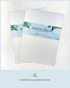 Giấy vẽ màu nước dòng cao cấp khổ A4 - lên màu đẹp tự nhiên (10 tờ/túi)