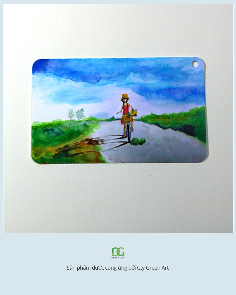 Giấy vẽ màu nước - Postcard 40 tờ giấy dày khổ (8 x 13) cm, vẽ đẹp cả chì và các loại bút màu